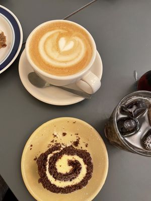 Lovely coffee and chocolate swirl cake 🎂  at À la Lo in Stockholm