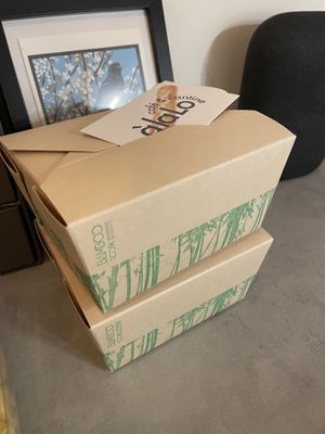 Took two cakes to go and had this evening. - chocolate brownie and banana bread, both delicious 😋  at À la Lo in Stockholm