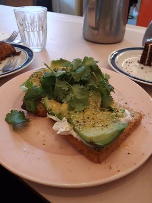 Avocado levain toast at À la Lo in Stockholm