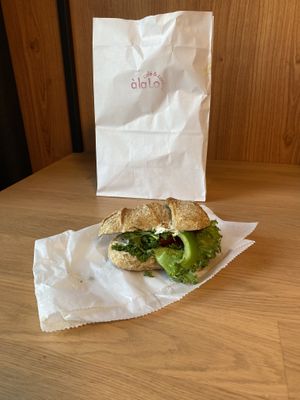 Small baguette sandwich  at À la Lo in Stockholm