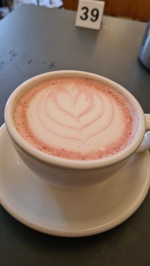 Beetrootlatte at À la Lo in Stockholm