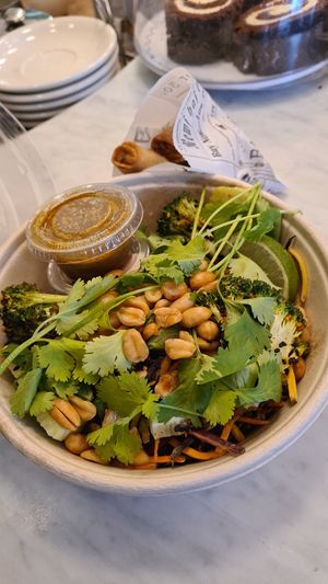 Noodle Salad with Springrolls and Peanuts at À la Lo in Stockholm