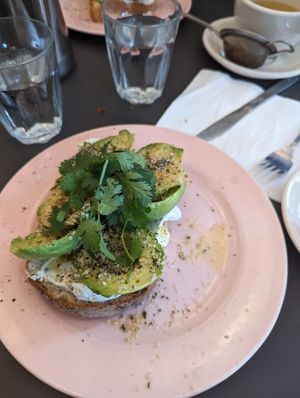Avocado toast at À la Lo in Stockholm