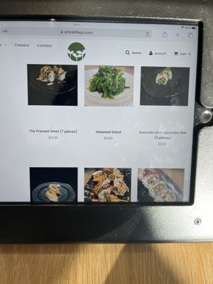Menu on a tablet there   at WholeLifeGo in Calgary