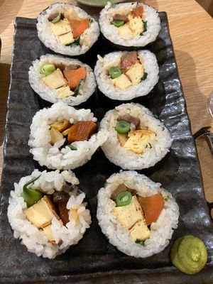 Futomaki rolls at WholeLifeGo in Calgary