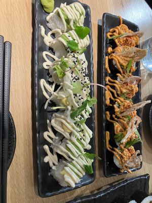 Pressed green and fire roll at WholeLifeGo in Calgary