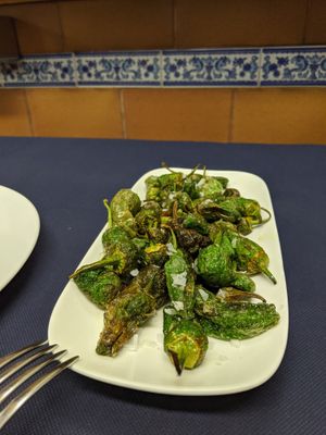padrón peppers at El Acebo in Oviedo