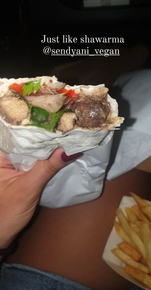 Just like shawarma wrap at Sendyani Vegan Cafe in Jounieh