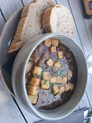 Onion soup without cheese at Stelleplas in Heinkenszand