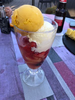 Sorbet, ask without dairy for it to be vegan.  at Stelleplas in Heinkenszand