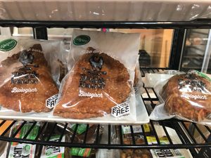 Vegan samosa (plastic free packaging) at EkoPlaza in Leiden