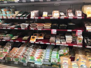 Tofu, tempeh, natto, mock meat at EkoPlaza in Leiden