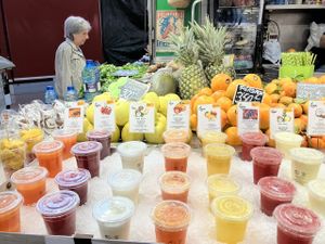 Fruit drink at Mercado Central de Valencia in Valencia