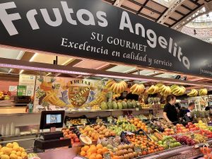 Fruit vendor at Mercado Central de Valencia in Valencia