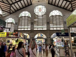 Market interior  at Mercado Central de Valencia in Valencia
