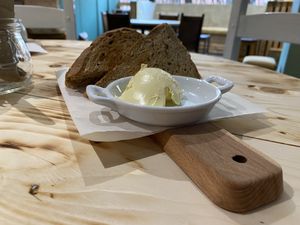 Toast and vegan butter  at Timmy's Bar & Kitchen in Carlisle