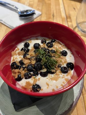 Blueberry tofu custard!  at ima - Midtown in Detroit