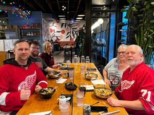 My crew being very excited for our food. at ima - Midtown in Detroit
