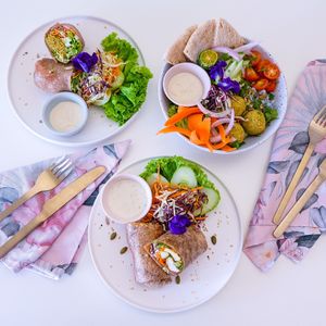 Wraps & Falafel Bowl at Kindred Cafe in Davao City