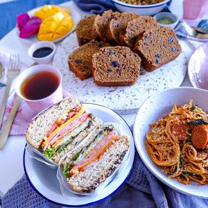 Burger at Kindred Cafe in Davao City