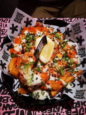 Fishnchips at Vegan Junk Food Bar - El Born in Barcelona