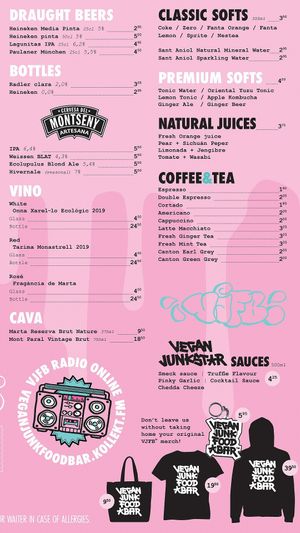 Menu 3rd part (May 2021) at Vegan Junk Food Bar - El Born in Barcelona