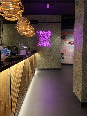 Cute decor at Vegan Junk Food Bar - El Born in Barcelona
