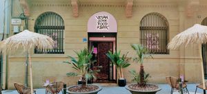 Outside at Vegan Junk Food Bar - El Born in Barcelona