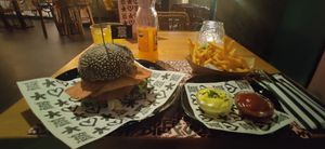 Burger Menu at Vegan Junk Food Bar - El Born in Barcelona