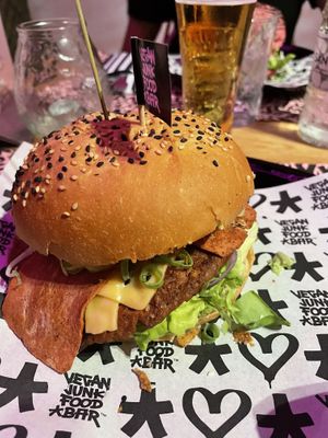 Hamburguesa  at Vegan Junk Food Bar - El Born in Barcelona