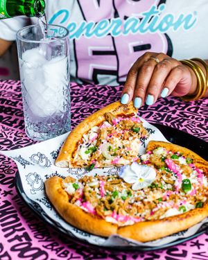 T.R.U.F PIZZA at Vegan Junk Food Bar - El Born in Barcelona