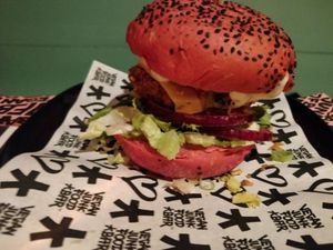 Daddy burger at Vegan Junk Food Bar - El Born in Barcelona