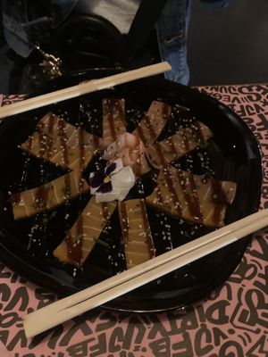 Fresh Sashimi  at Vegan Junk Food Bar - El Born in Barcelona