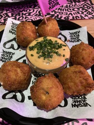 Mac and Cheeze Betterballs (again. So good) at Vegan Junk Food Bar - El Born in Barcelona