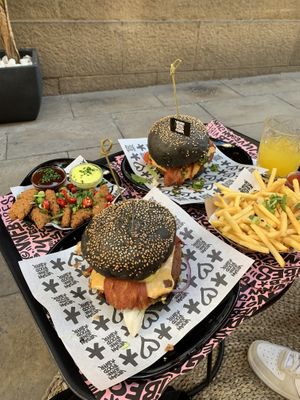 Royal smash burgers  at Vegan Junk Food Bar - El Born in Barcelona