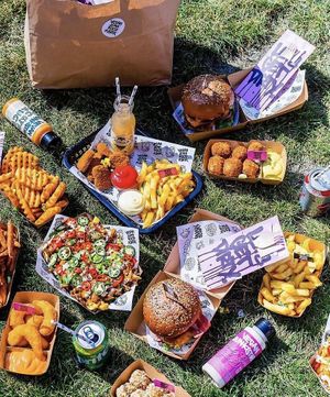 Vegan food 🤍 at Vegan Junk Food Bar - El Born in Barcelona