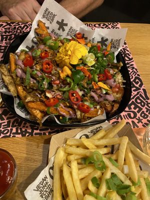 Shawarma with sweet potato fries at Vegan Junk Food Bar - El Born in Barcelona