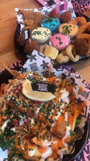 ‘Fish’ and chips at Vegan Junk Food Bar - El Born in Barcelona