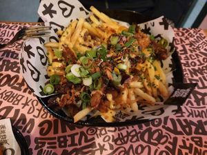 The ribs loaded fries at Vegan Junk Food Bar - El Born in Barcelona