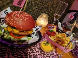 The sumo burger is the shit. at Vegan Junk Food Bar - El Born in Barcelona