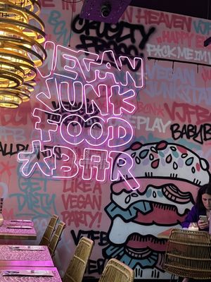 Super cool decors   at Vegan Junk Food Bar - El Born in Barcelona