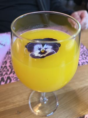 Orange juice   at Vegan Junk Food Bar - El Born in Barcelona