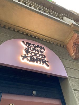 Entrance  at Vegan Junk Food Bar - El Born in Barcelona