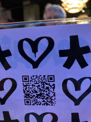 QR code at Vegan Junk Food Bar - El Born in Barcelona