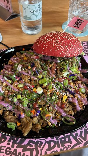 Shwarma burger   at Vegan Junk Food Bar - El Born in Barcelona