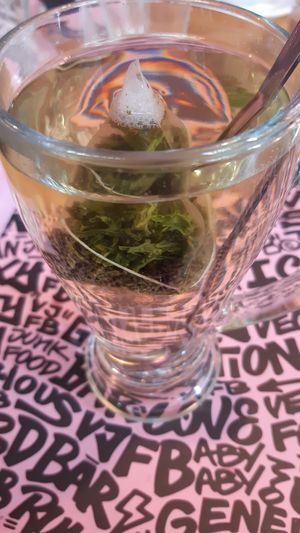 Green tea at Vegan Junk Food Bar - El Born in Barcelona