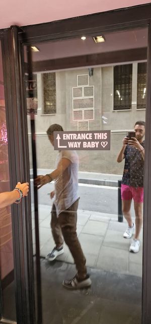 Not the entrance   at Vegan Junk Food Bar - El Born in Barcelona