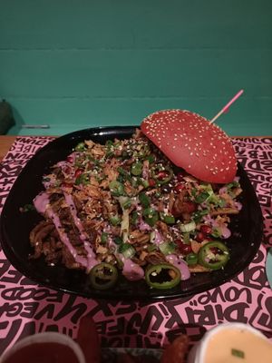 Beastie - Shawarma burger - spicy ! at Vegan Junk Food Bar - El Born in Barcelona