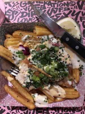 Fish & Chips 😋  at Vegan Junk Food Bar - El Born in Barcelona