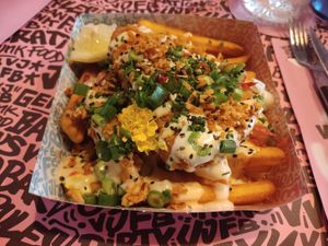 Fish and Chips at Vegan Junk Food Bar - El Born in Barcelona